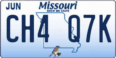 MO license plate CH4Q7K