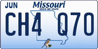 MO license plate CH4Q7O