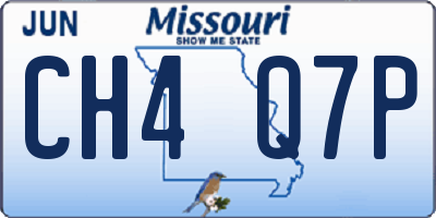 MO license plate CH4Q7P