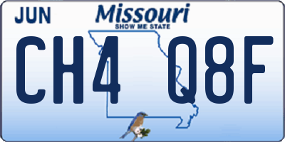 MO license plate CH4Q8F