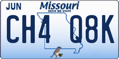 MO license plate CH4Q8K