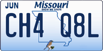 MO license plate CH4Q8L