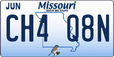 MO license plate CH4Q8N