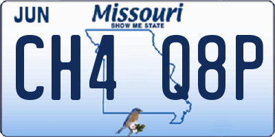MO license plate CH4Q8P