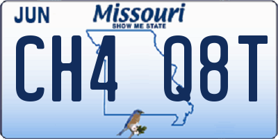 MO license plate CH4Q8T
