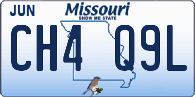 MO license plate CH4Q9L