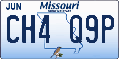 MO license plate CH4Q9P