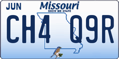 MO license plate CH4Q9R
