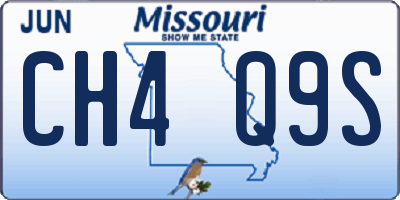 MO license plate CH4Q9S