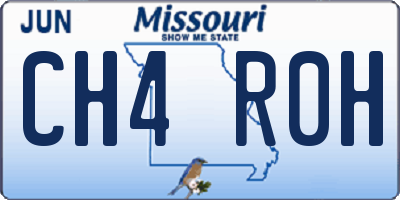 MO license plate CH4R0H