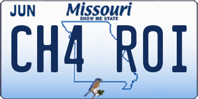 MO license plate CH4R0I