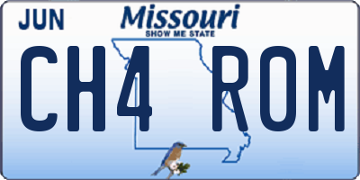 MO license plate CH4R0M