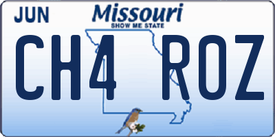 MO license plate CH4R0Z