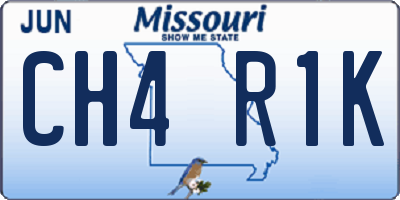 MO license plate CH4R1K
