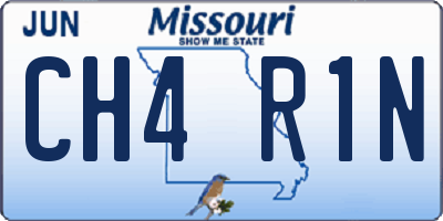 MO license plate CH4R1N