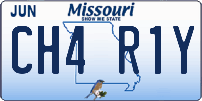 MO license plate CH4R1Y