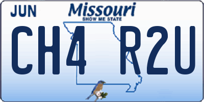 MO license plate CH4R2U