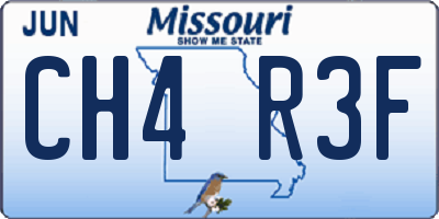 MO license plate CH4R3F