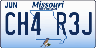 MO license plate CH4R3J