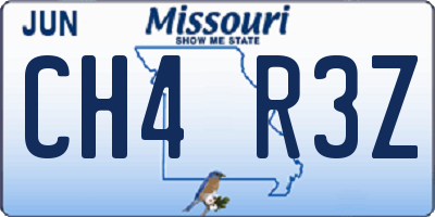 MO license plate CH4R3Z