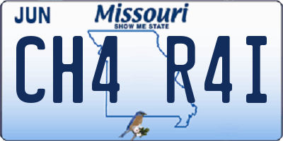 MO license plate CH4R4I