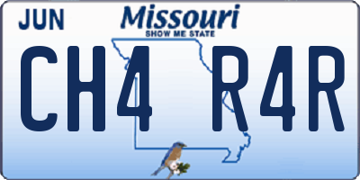 MO license plate CH4R4R