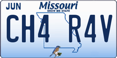 MO license plate CH4R4V