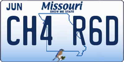 MO license plate CH4R6D