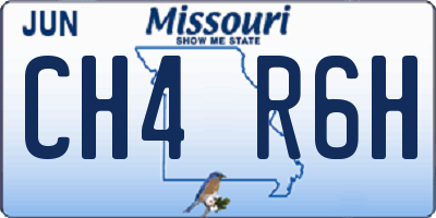 MO license plate CH4R6H