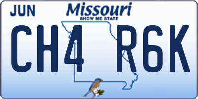 MO license plate CH4R6K
