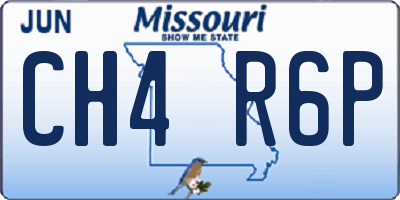 MO license plate CH4R6P