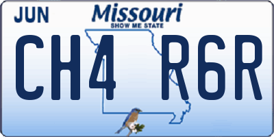 MO license plate CH4R6R