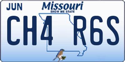 MO license plate CH4R6S