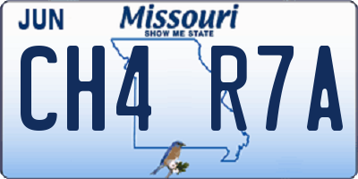 MO license plate CH4R7A