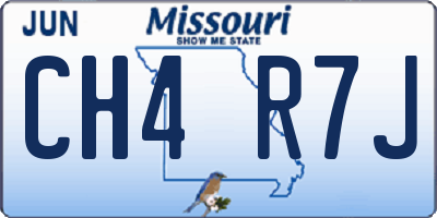 MO license plate CH4R7J