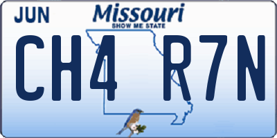 MO license plate CH4R7N