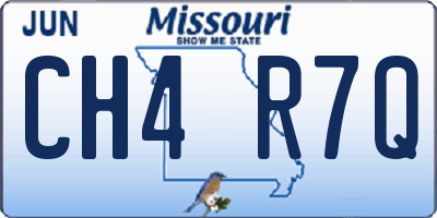 MO license plate CH4R7Q