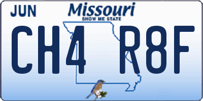 MO license plate CH4R8F