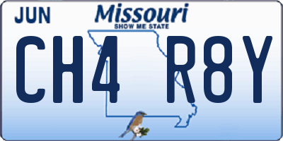 MO license plate CH4R8Y