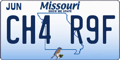 MO license plate CH4R9F