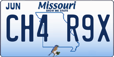 MO license plate CH4R9X