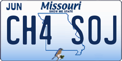MO license plate CH4S0J