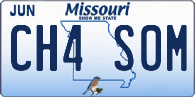 MO license plate CH4S0M