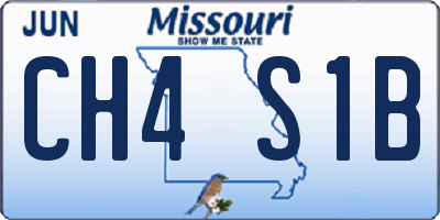 MO license plate CH4S1B