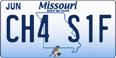 MO license plate CH4S1F