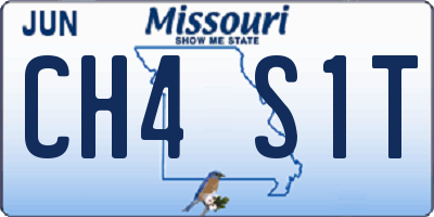 MO license plate CH4S1T