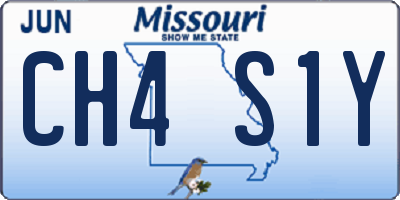 MO license plate CH4S1Y