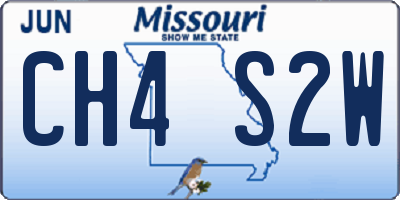 MO license plate CH4S2W