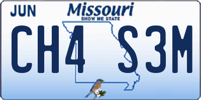 MO license plate CH4S3M
