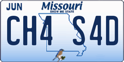 MO license plate CH4S4D